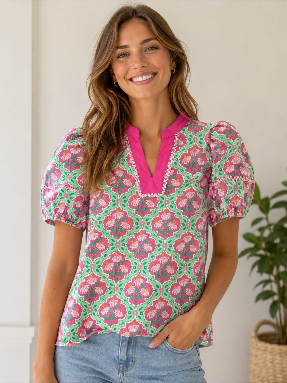 Piper Floral Top by the Pants Store Women’s Size Medium